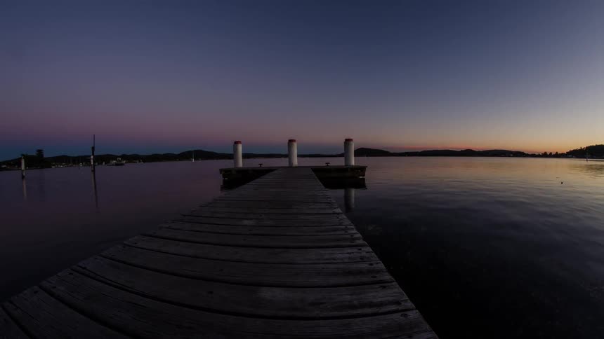A timelapse of a bay