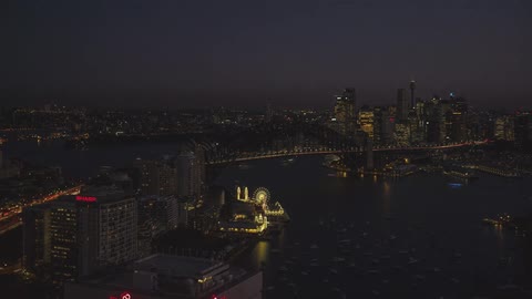 A timelapse of a city Harbor Sunset