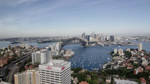 Timelapse of Sydney Harbour during the day