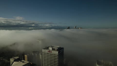 Timelapse of a cloud sea over City
