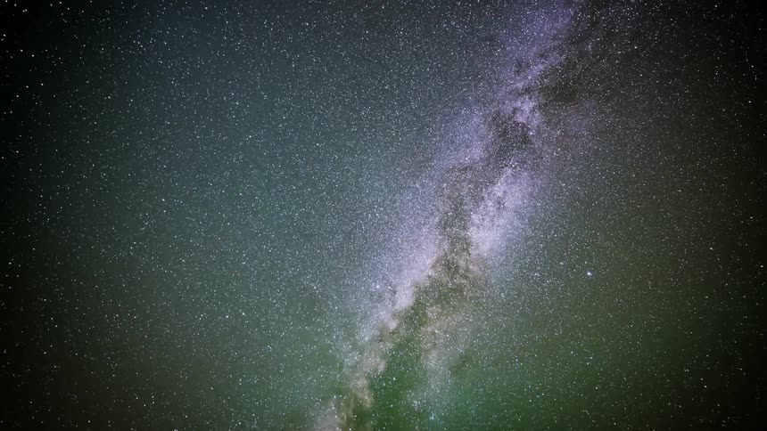 Stars and the milky way cover the sky