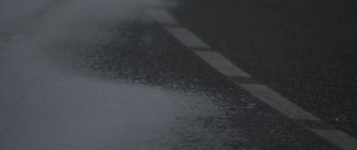 A road is being filmed very closely