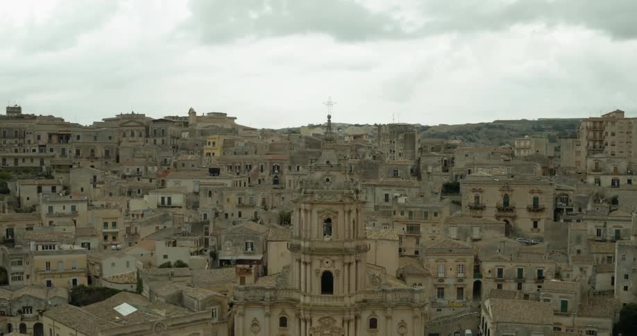 A city of dense stone buildings