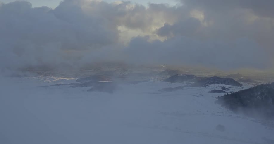 A misty mountain top