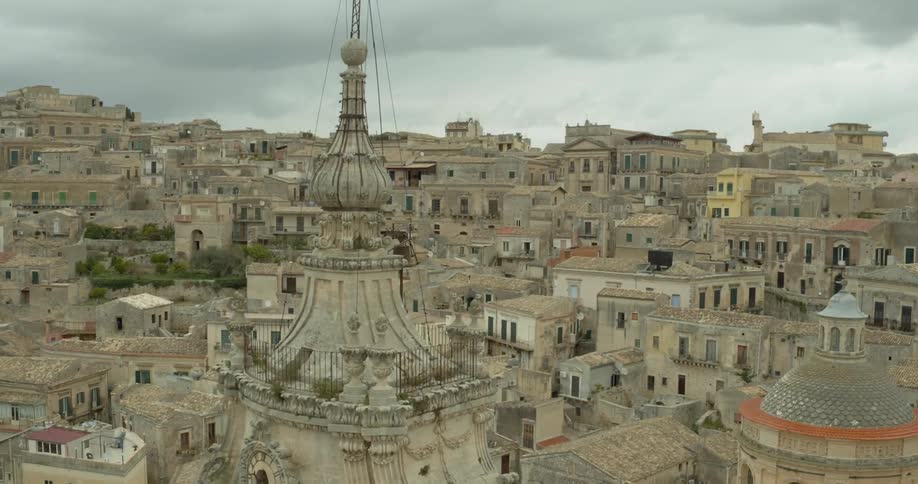 A city of dense stone buildings