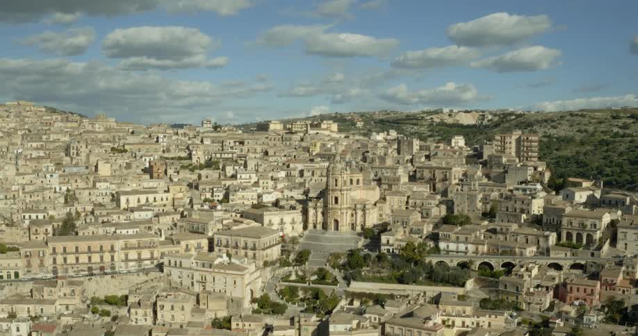 A city of dense stone buildings