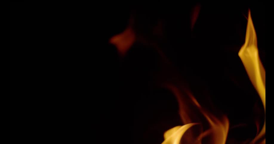Flames twisting in the dark