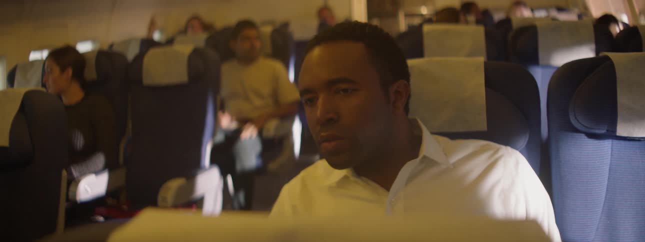 Passengers experience turbulence as they travel in an aircraft