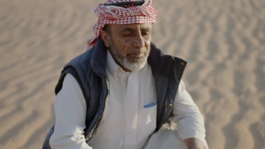 An arab man in the desert