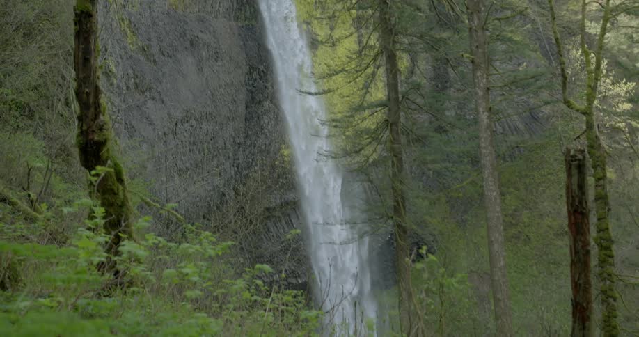 Water is falling from a great height