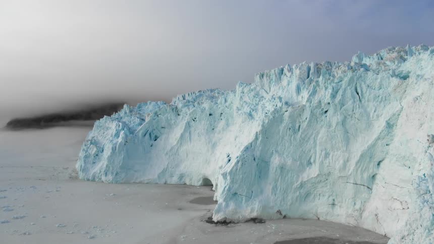 The end of a glacier