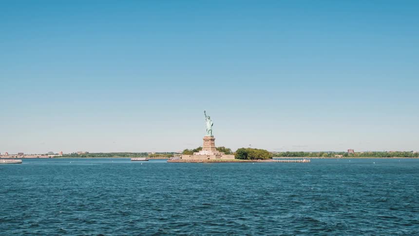 View of the statue of liberty on a clear day