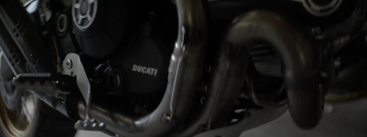A ducati bike sits parked