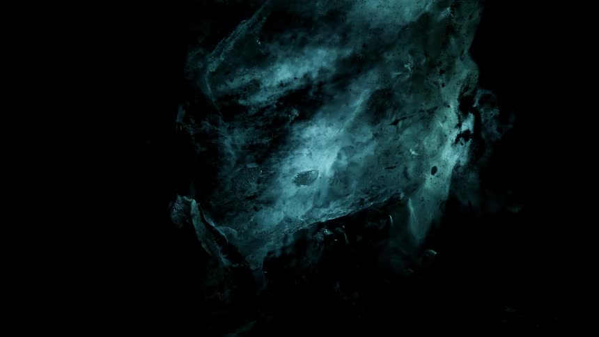 Abstract lighting in a dark area