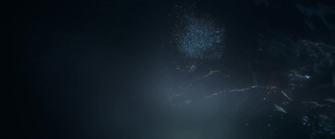 A woman swims frantically pulling a motionless man
