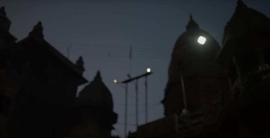 The tower has a single light at the top