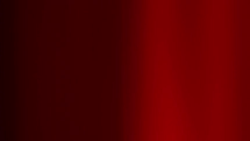 Light is shining on the red sheets