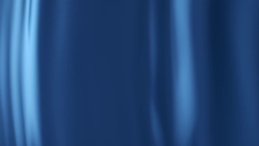 A blue curtain slowly moves