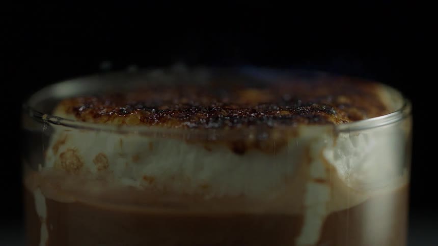 Close up of food burning and bubbling