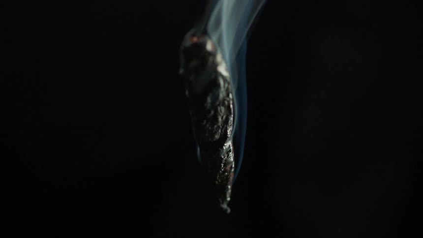 A burnt chili pepper giving off smoke