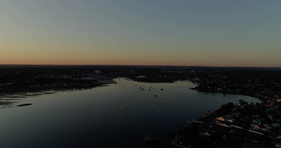 A still lake at sunset