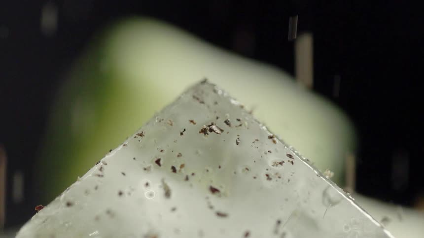 Something is being sprinkled on ice