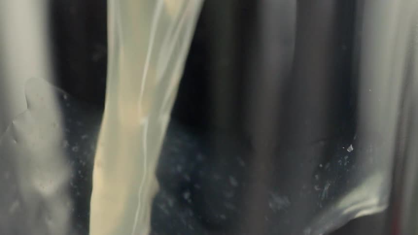 Lemonade poured into a glass
