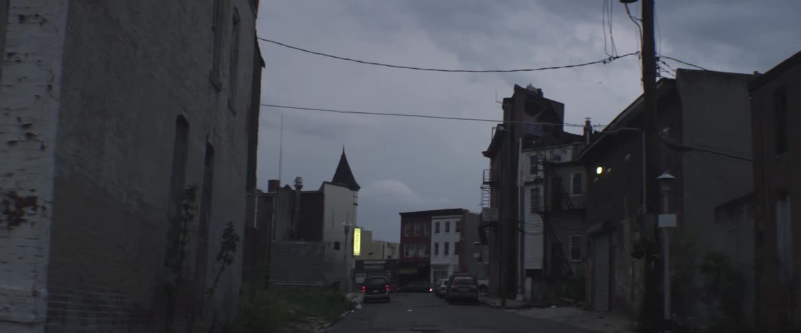 A run down urban area on an overcast day