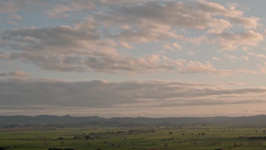 View of plains on a cloudy day