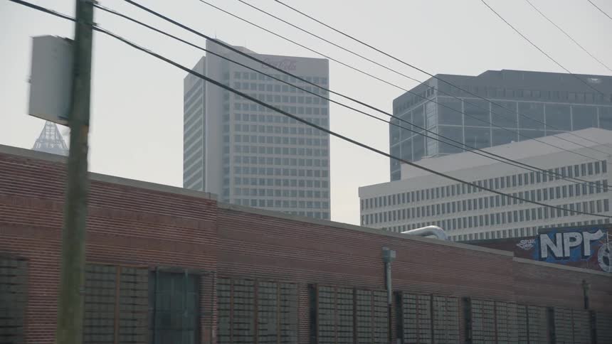 A city on a cloudy day