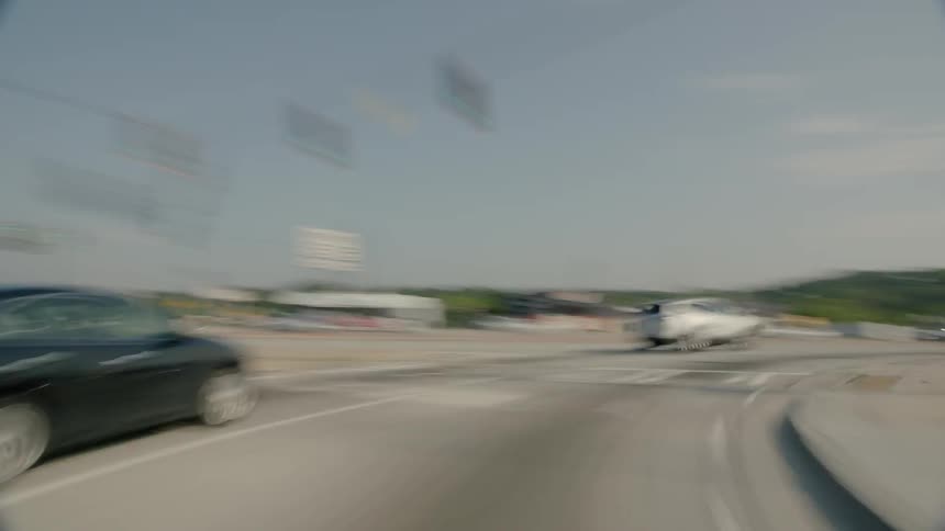 A time lapse video of someone driving on a highway