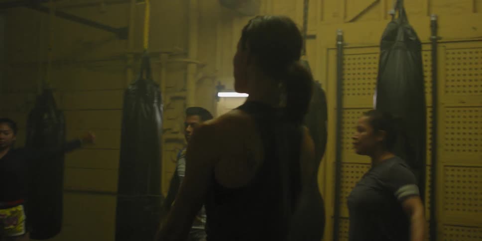 People stretching in a gym
