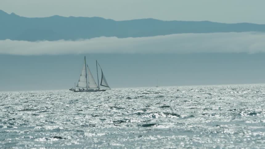 A sailboat in water