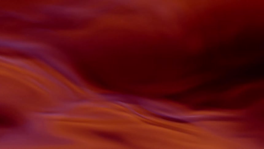 A pool of shimmering red liquid