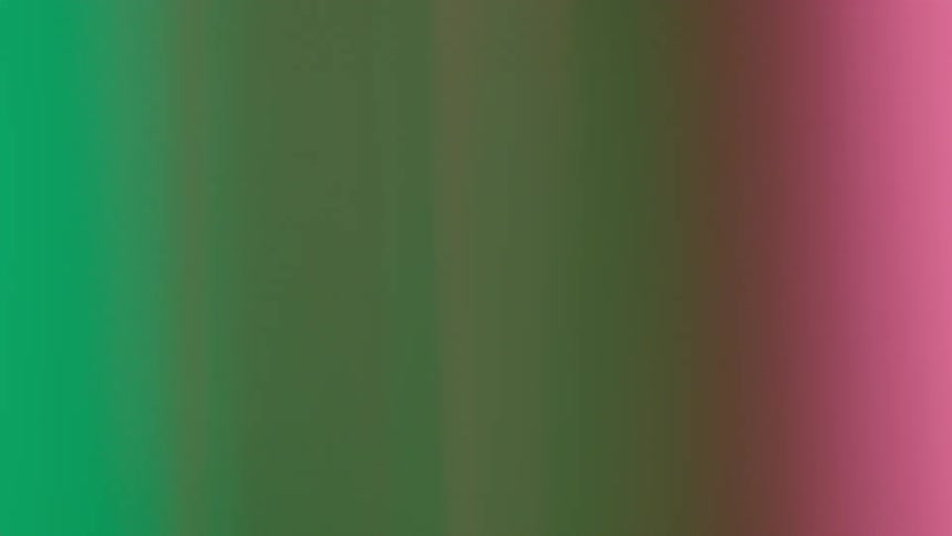 Green and pink colors mix in light and shadow