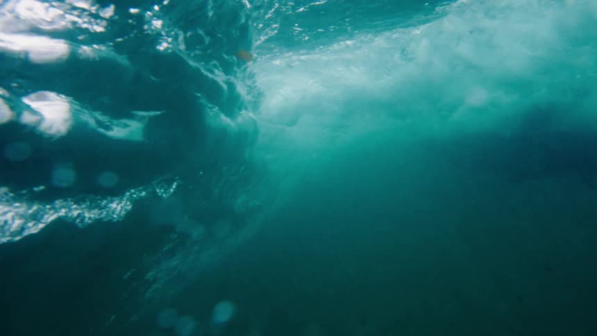Ocean water ripples and flows