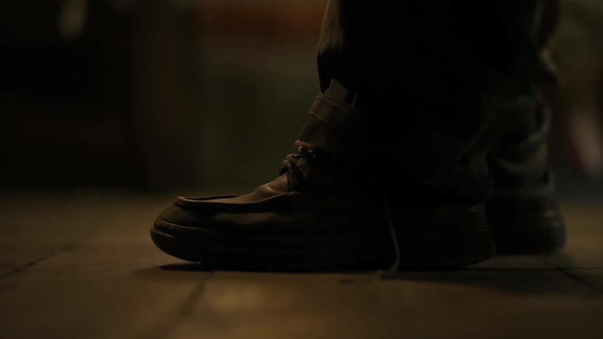 Putting on a pair of shoes