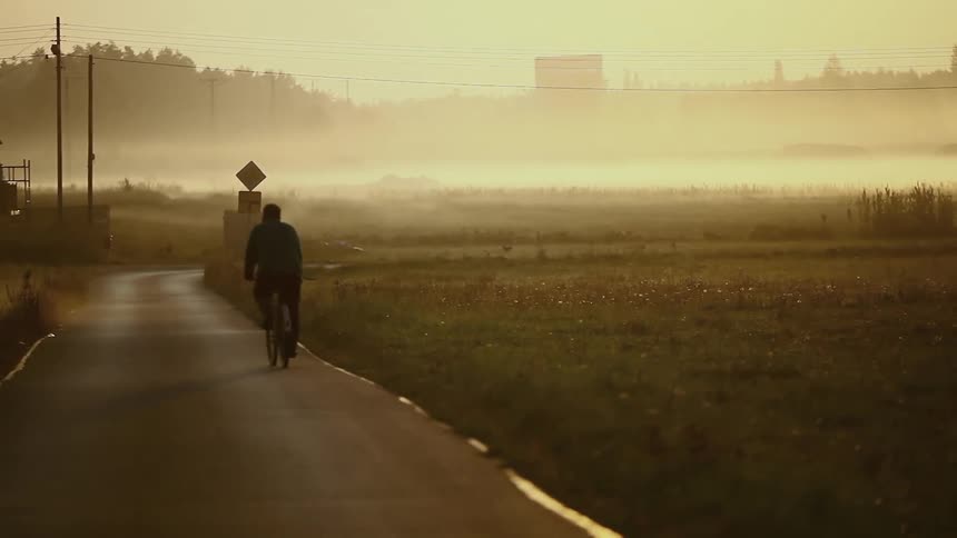 A person riding a bike