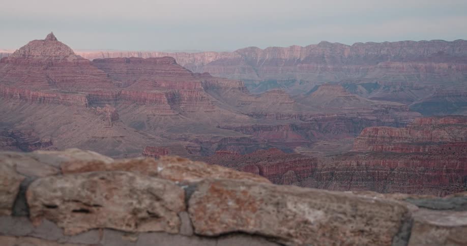 A rock ledge sits atop a canyon