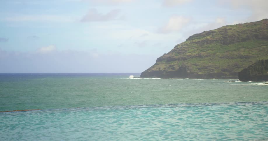 Water flows onto the shore