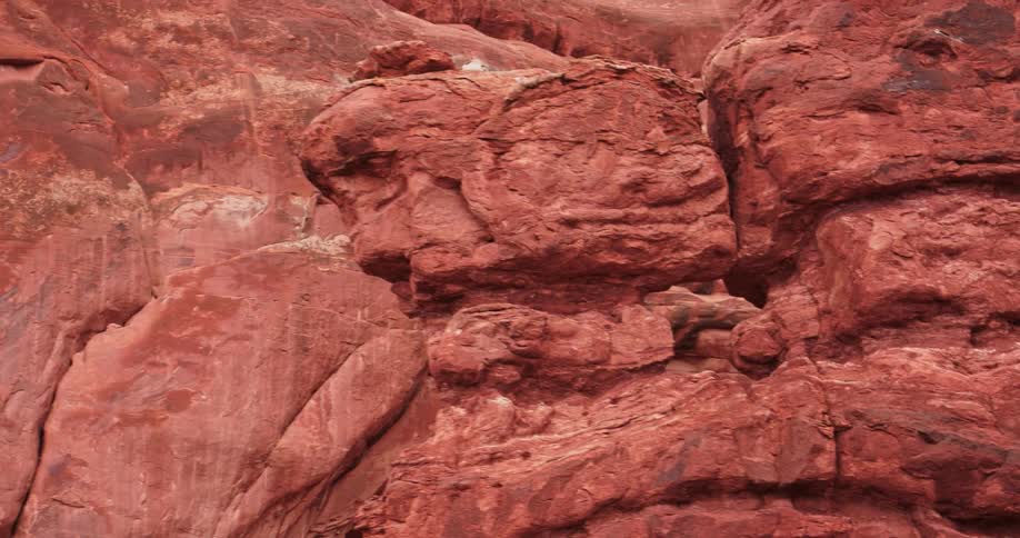 Eroded cliffs loom over a canyon