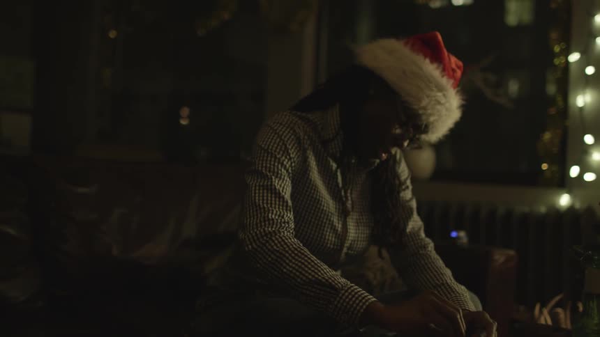 A woman is making gifts