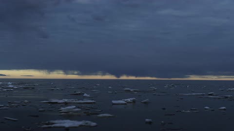 icy ocean aerials stock