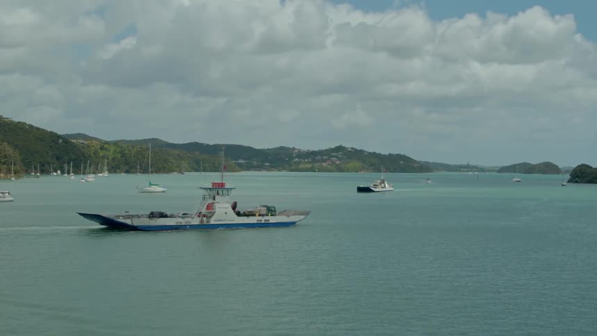 Boats travel on the water