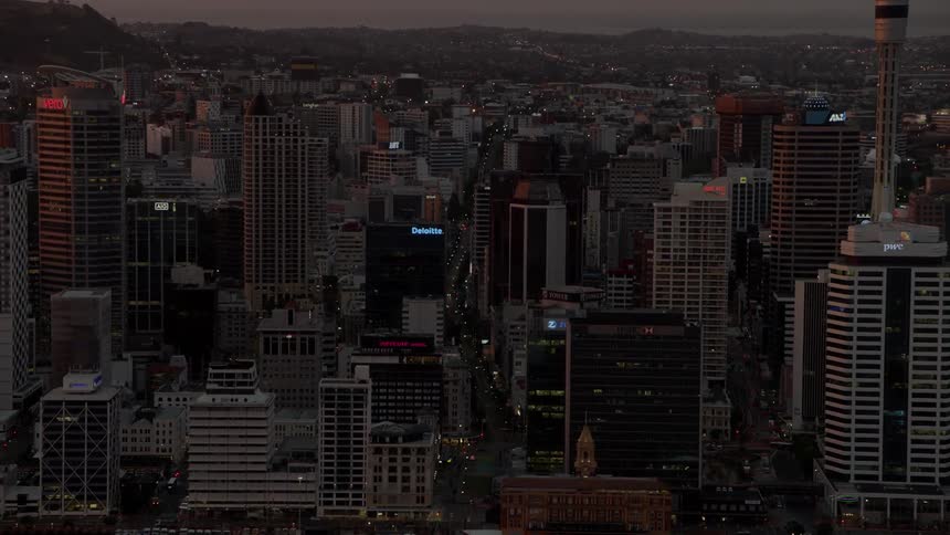City buildings tower into the landscape