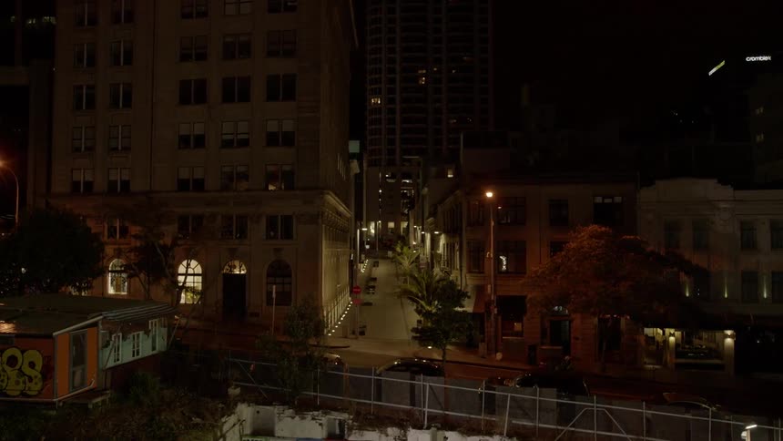 City lights illuminate the night
