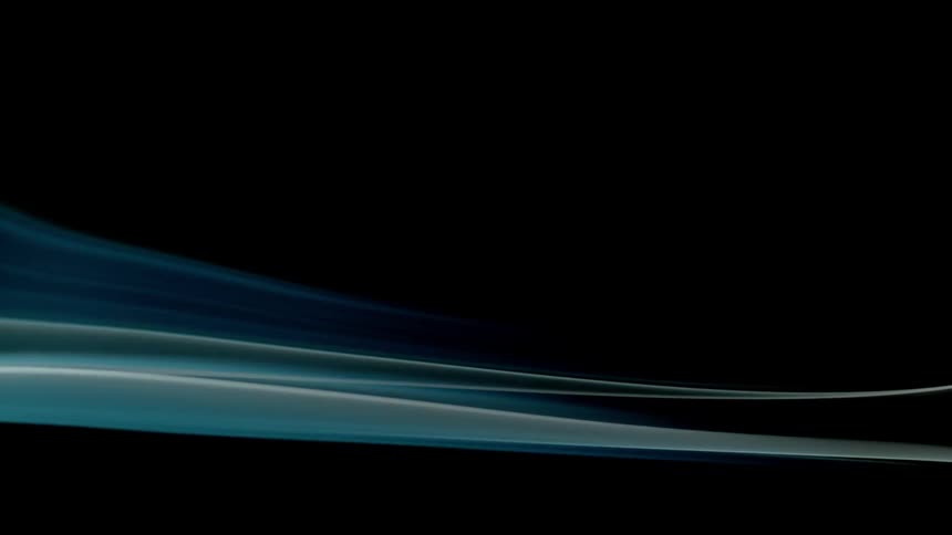 Blue smoke is floating against a black background