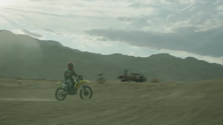 People ride off road vehicles