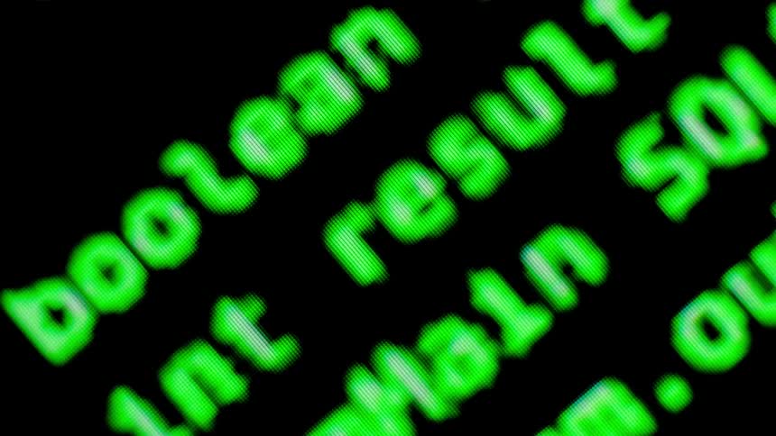 Green text is on a screen