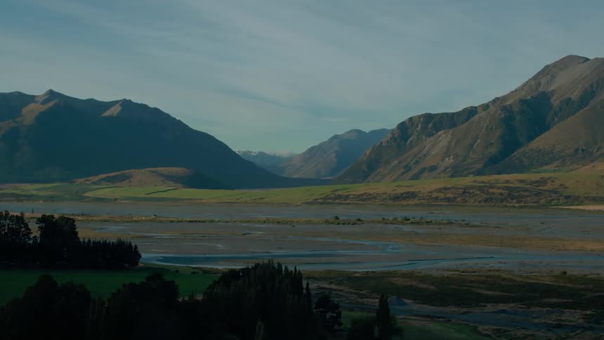 There are many green covered mountains ahead